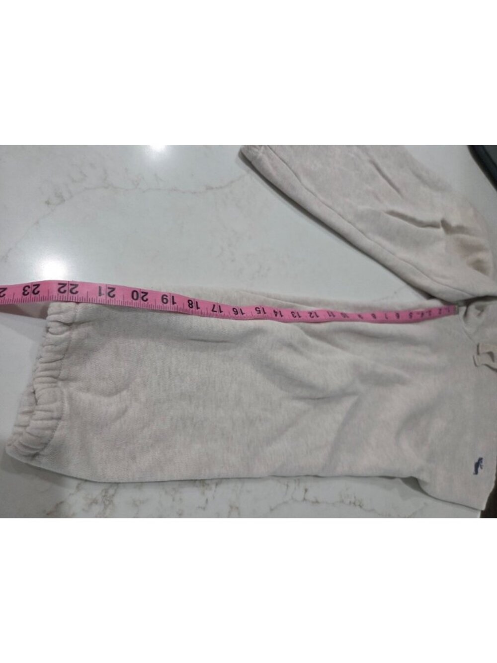 VTG Y2K 2003 Abercrombie & Fitch Cropped Sweatpants XL Grey Script Logo Butt - Picture 11 of 11